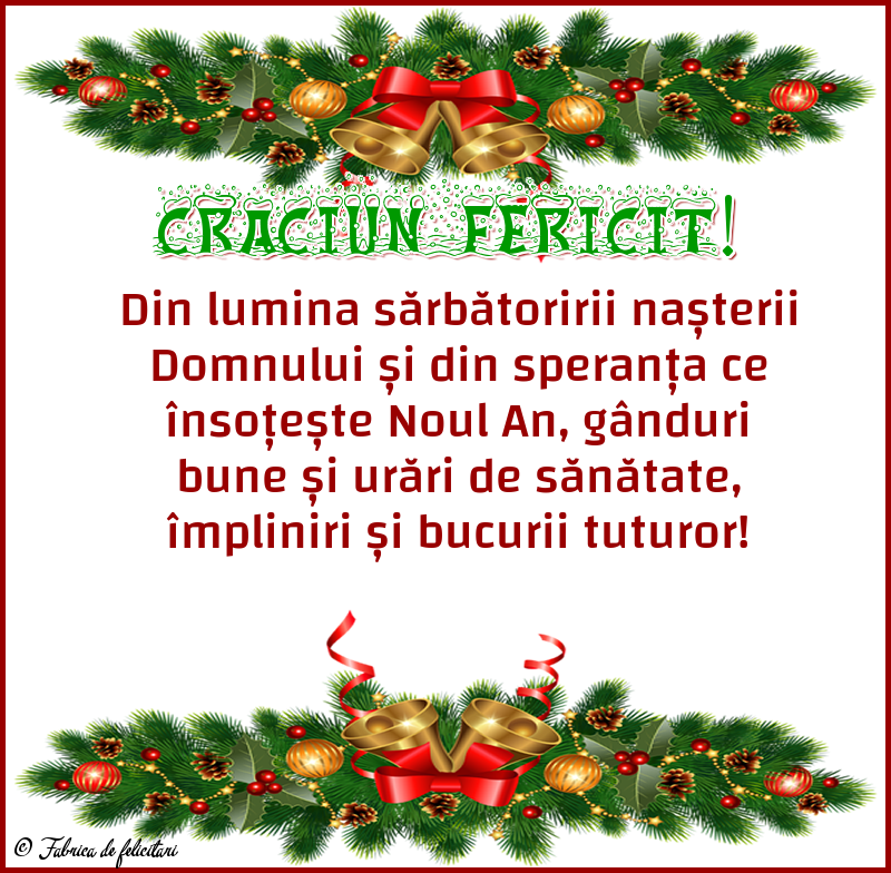 Felicitari de Craciun - Crăciun fericit!