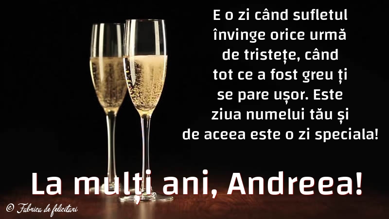 Felicitari de Sfantul Andrei - La mulți ani, Andreea!