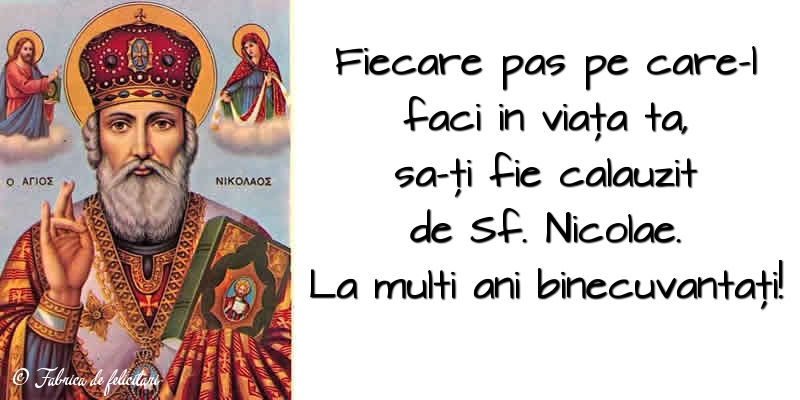 Felicitari de Sfantul Nicolae - La multi ani binecuvântați!