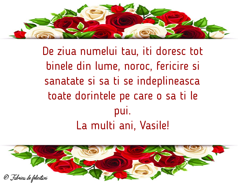 Felicitari de Sfantul Vasile - La multi ani, Vasile!