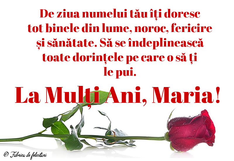 Felicitari de Sfânta Maria Mică - La Mulți Ani, Maria!