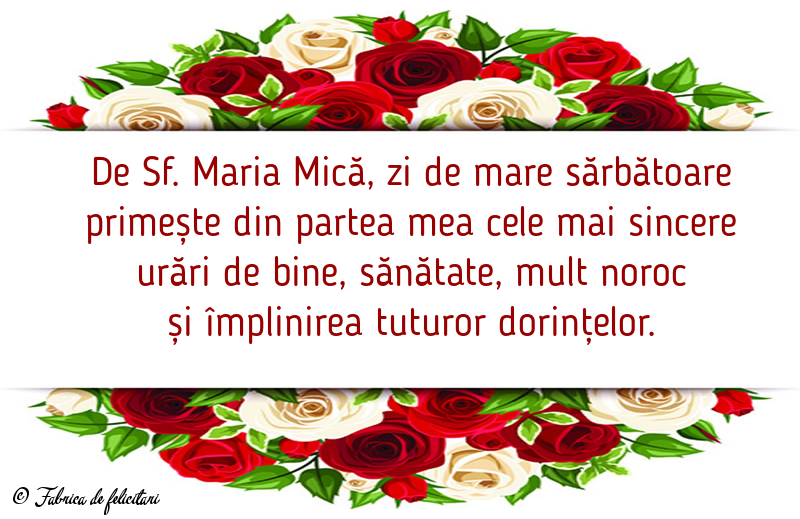 Felicitari de Sfânta Maria Mică