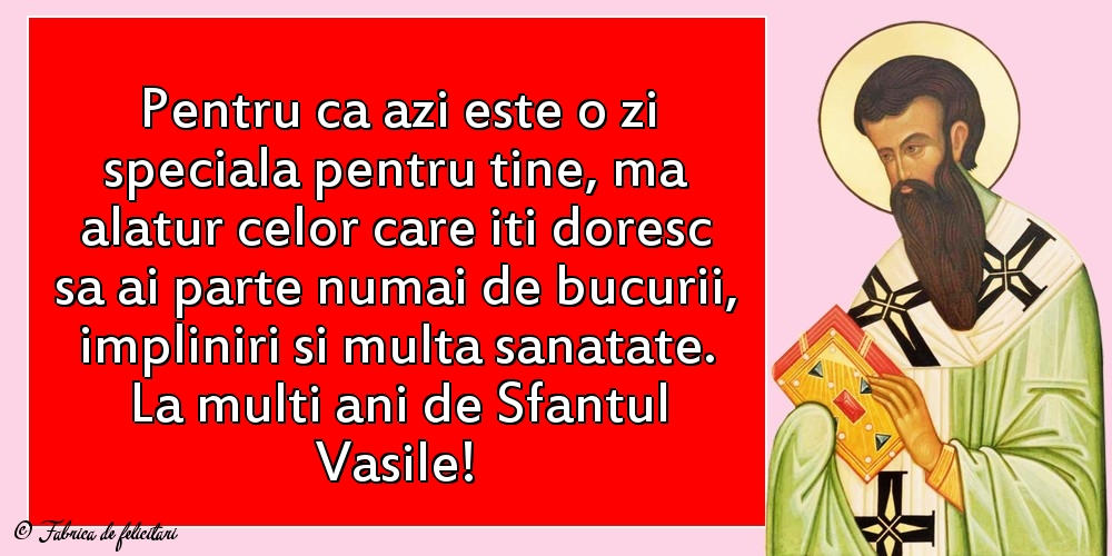 Felicitari de Sfantul Vasile