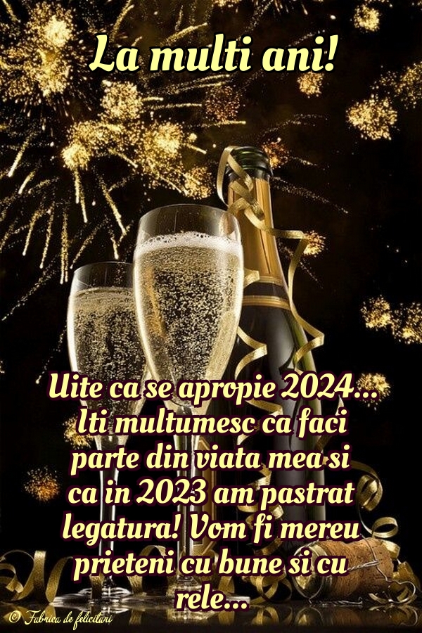 Felicitari de anul nou 2024 - La mulți ani!